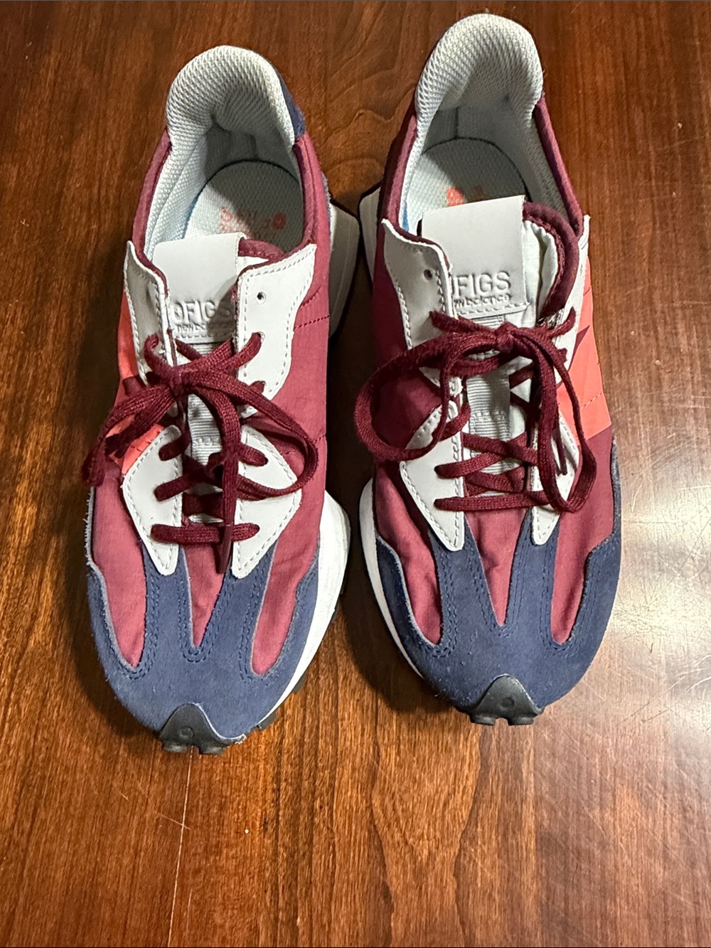 New Balance Maroon Blue White Women's Sneakers
